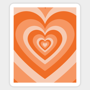 Trendy Orange Hearts Sticker